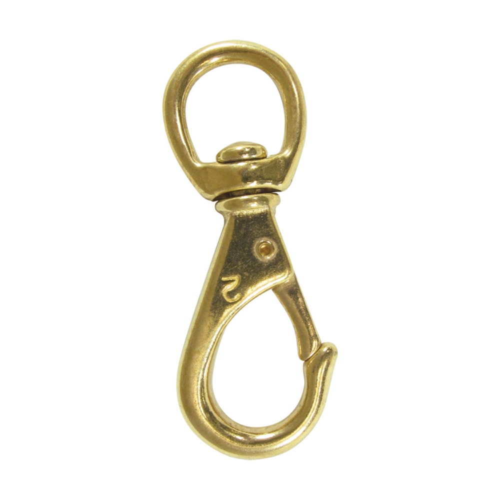 BLA Fixed Eye Brass Snap Hook 9mm