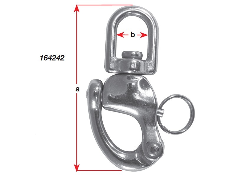 Stainless Steel Swivel Snap Shackle - 125mm