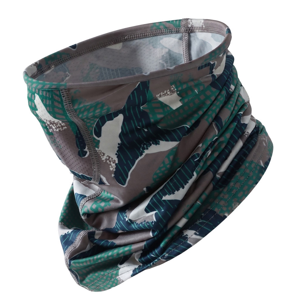 AFTCO UPF40+ Sun Mask Neck Gaiter Nukam Green Camo