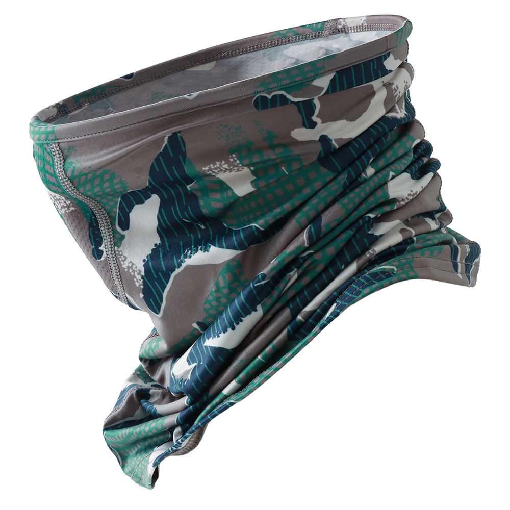 AFTCO UPF40+ Sun Mask Neck Gaiter Nukam Green Camo