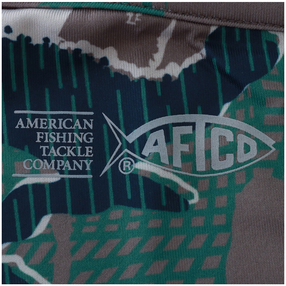 AFTCO UPF40+ Sun Mask Neck Gaiter Nukam Green Camo