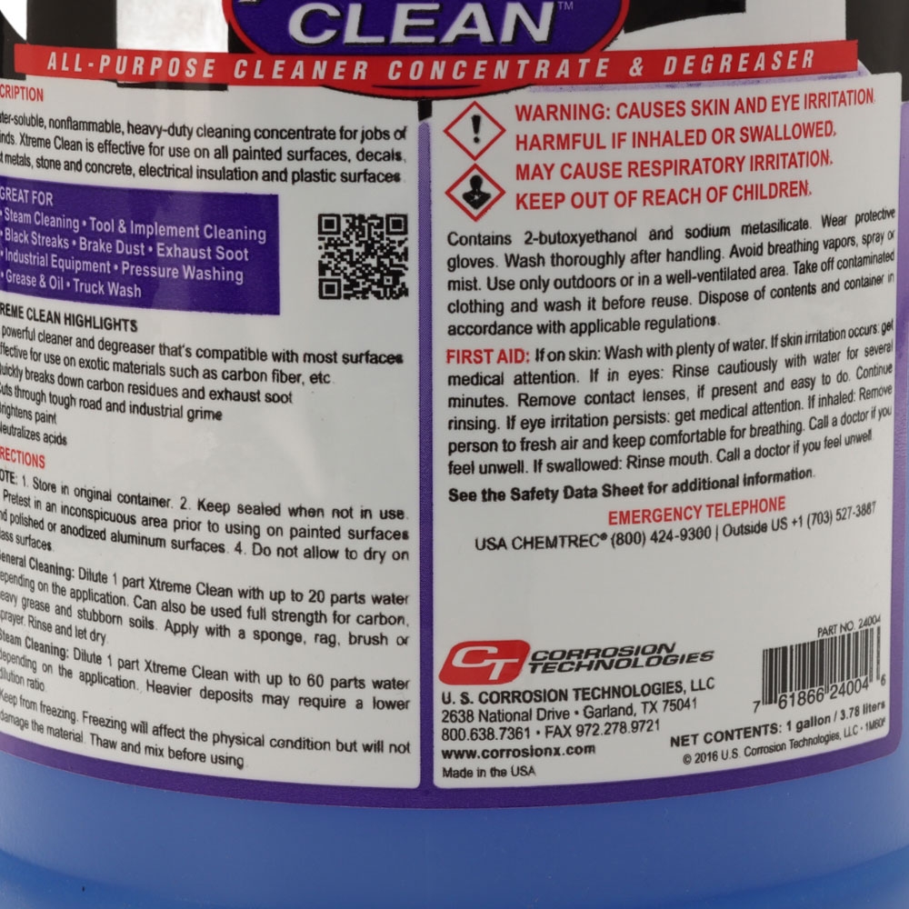 CorrosionX Xtreme Clean All-Purpose Cleaner Degreaser Concentrate 3.78L