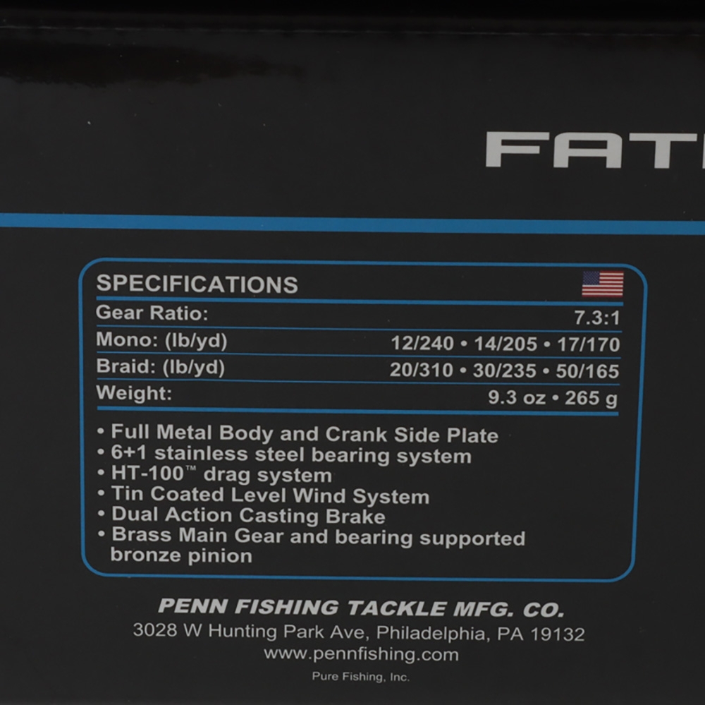 PENN Fathom 300 Low Profile Baitcaster Reel