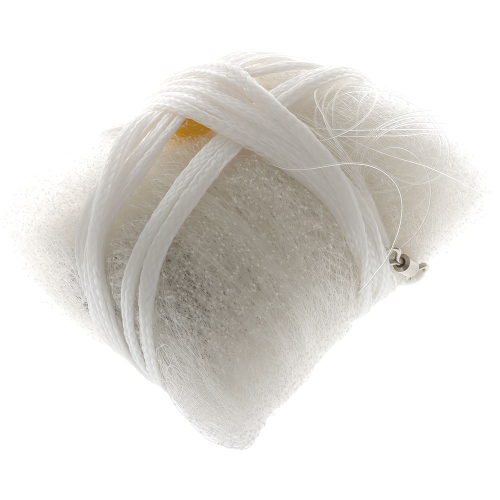 Nylon Mono 8ft Cast Net with Drawstrings 0.3 x 25mm White