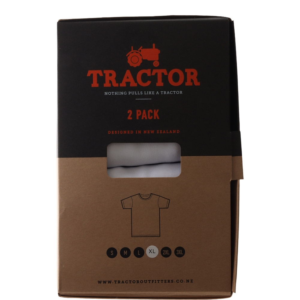Tractor Outfitters Mens Undershirts 2-Pack White 2XL
