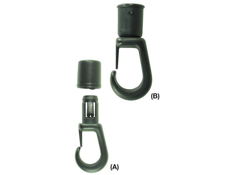 Nylon Shock Cord Snap Hook - 5-6mm