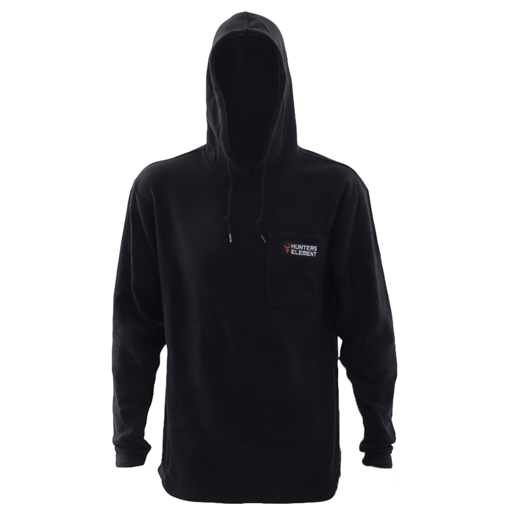 Hunters Element Amble Fleece Mens Hoodie Black Small