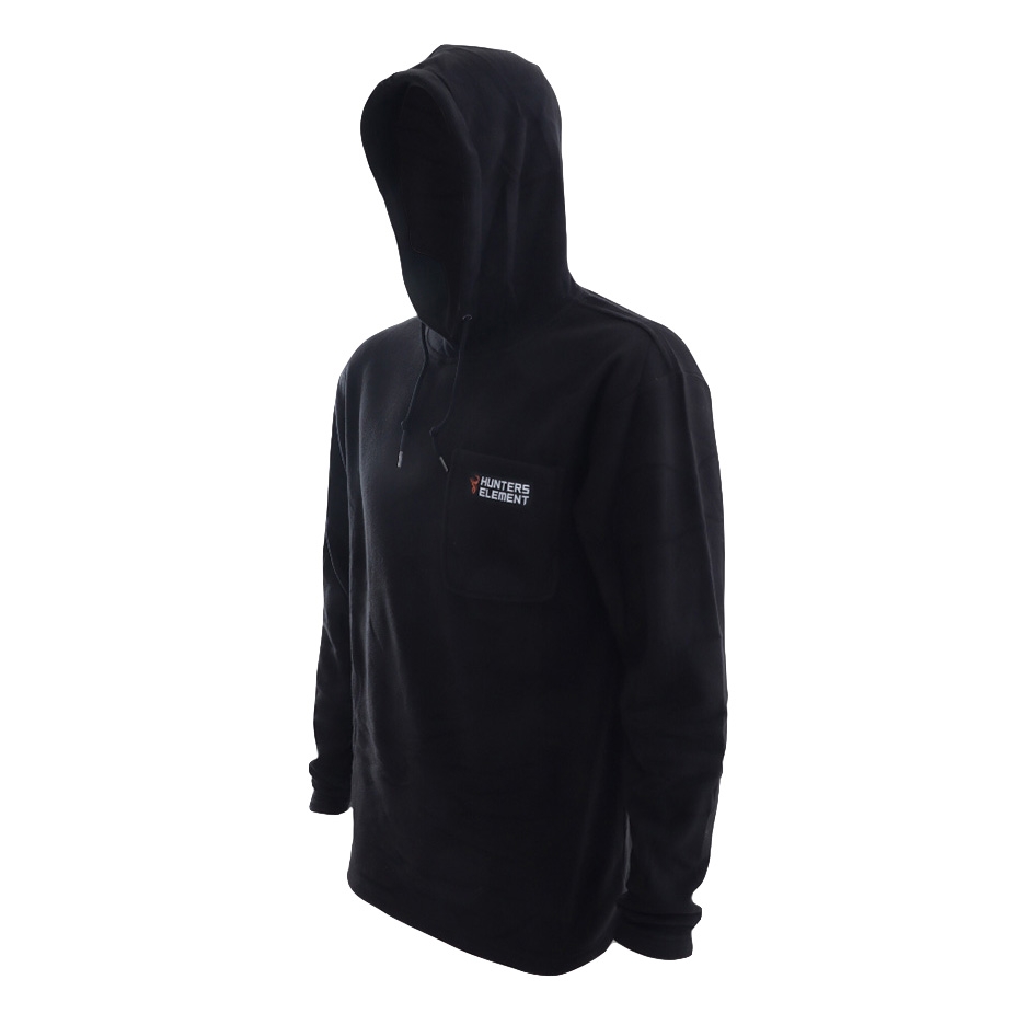 Hunters Element Amble Fleece Mens Hoodie Black 2XL