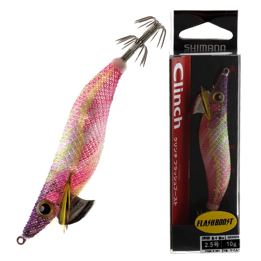 Shimano Sephia Clinch FlashBoost Squid Jig Size 2.5 10g Pink Keimura