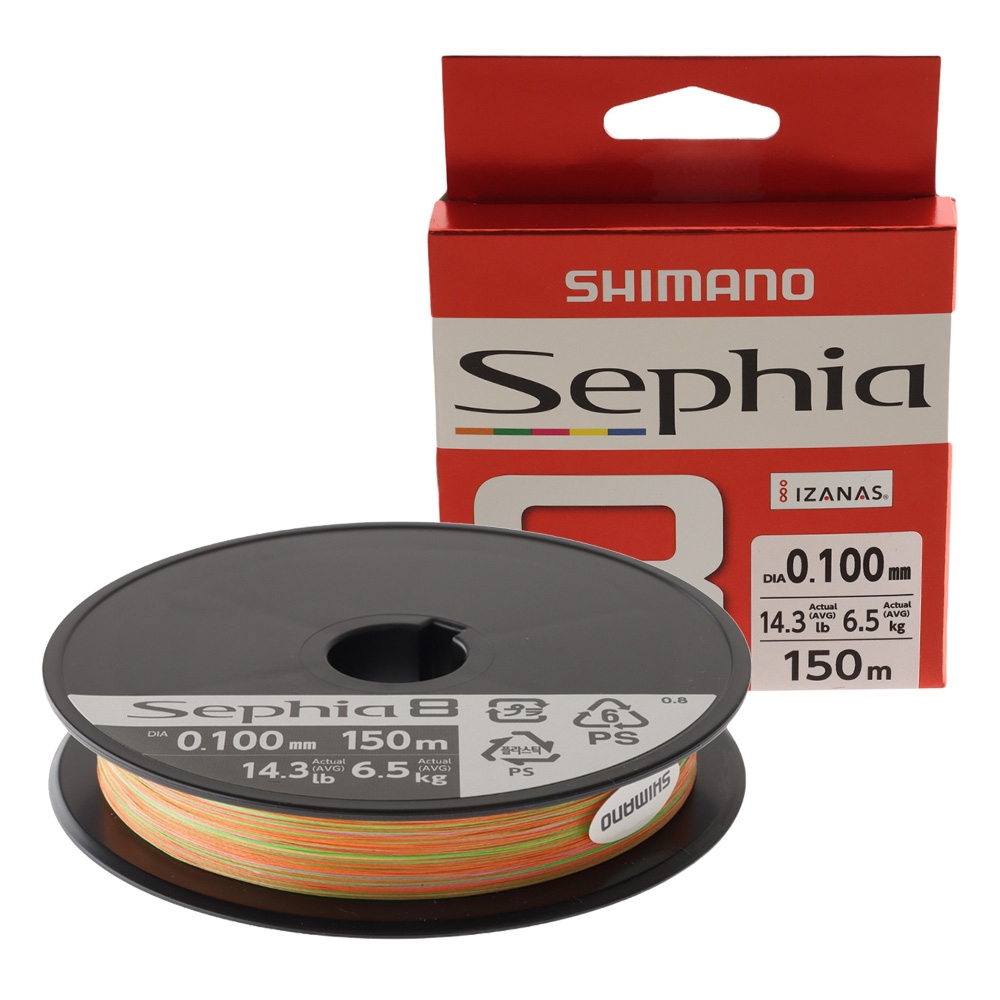 Shimano Sephia 8 Multi-Colour Egi Braid 150m 14.3lb