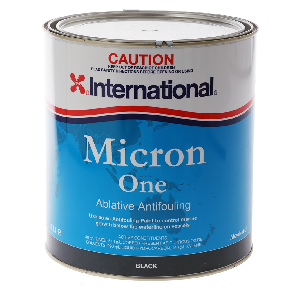 International Micron One Antifouling Paint Black 4L