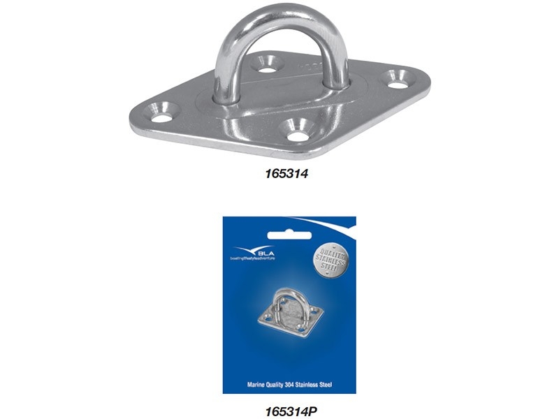 Diamond Stainless Steel Pad Eyes - 165316P Medium Packaged