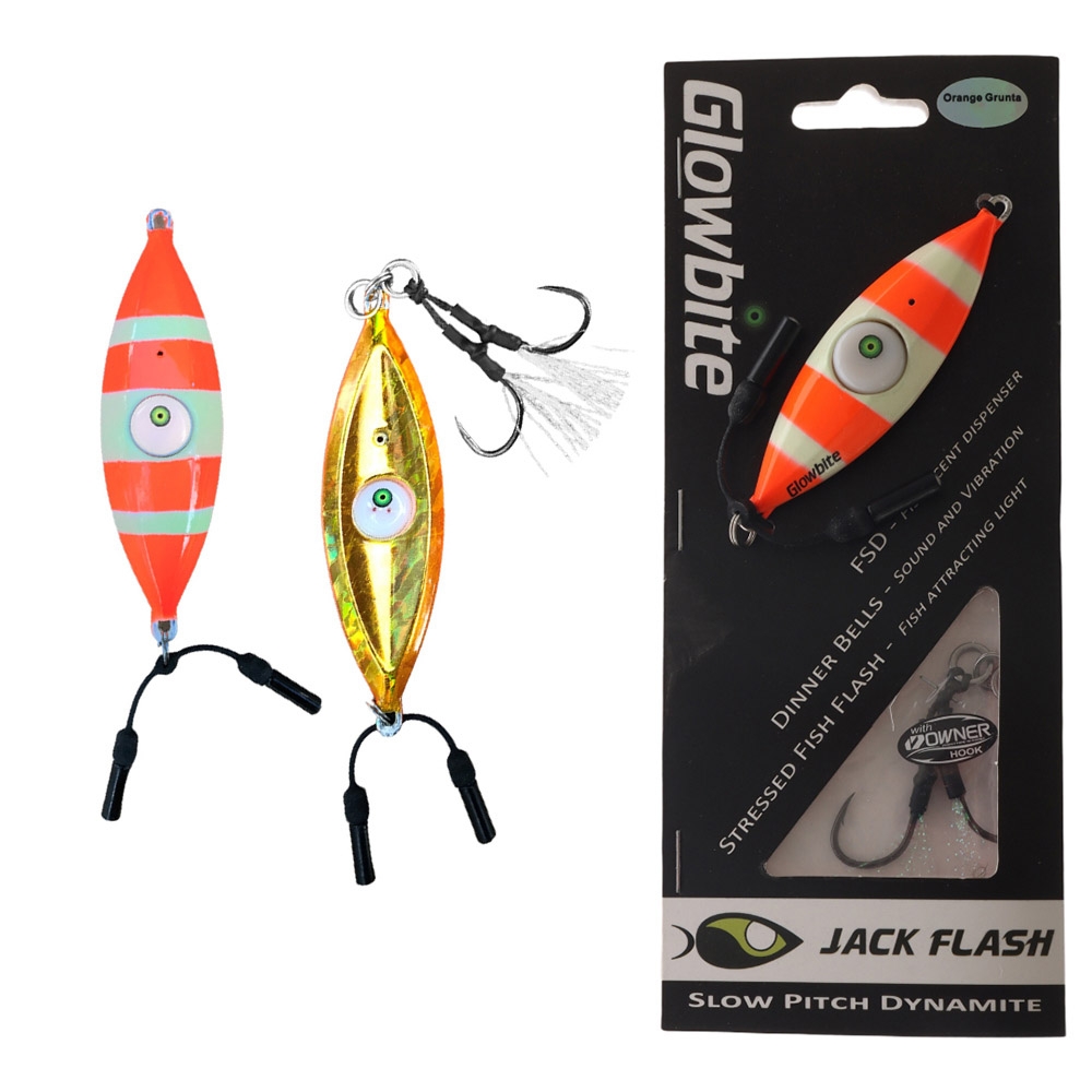Glowbite Jack Flash Slow Pitch Jig 140g Orange Grunta