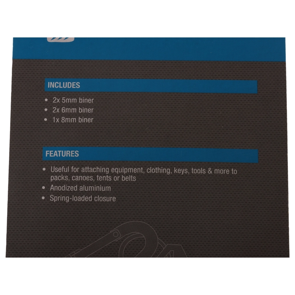 Campmaster Spring-Loaded Carabiners 5-Pack Campmaster Spring-Loaded Carabiners 5-Pack