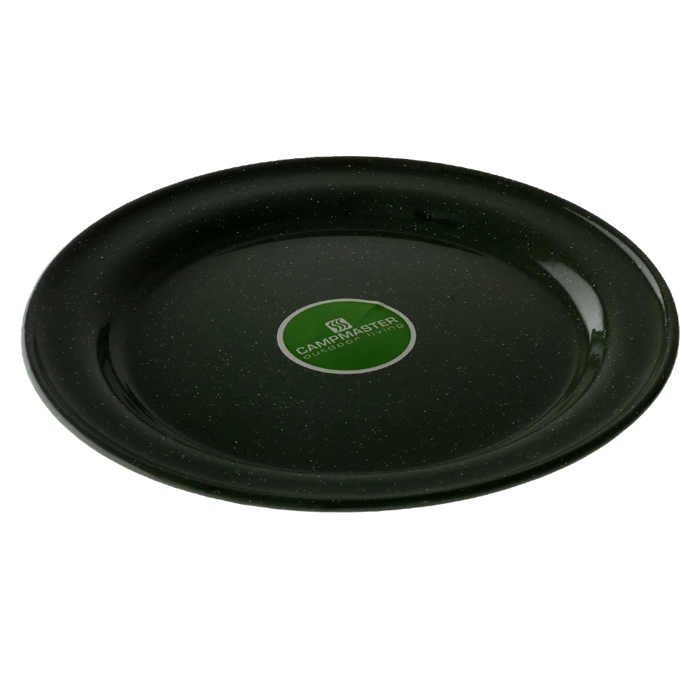 Campmaster Green Enamel Plate 26cm Campmaster Green Enamel Plate 26cm
