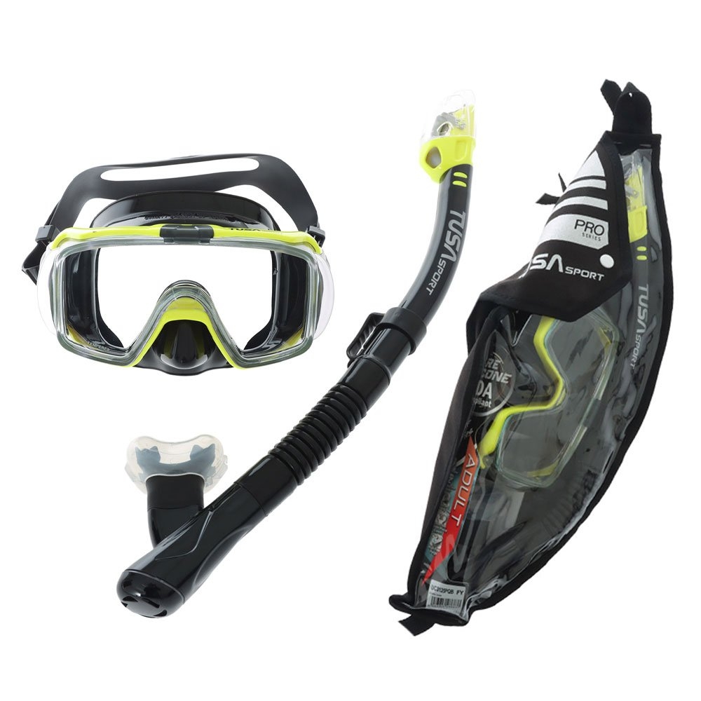 TUSA Sport Pro Visio Tri-Ex Adult Dive Mask and Snorkel Set