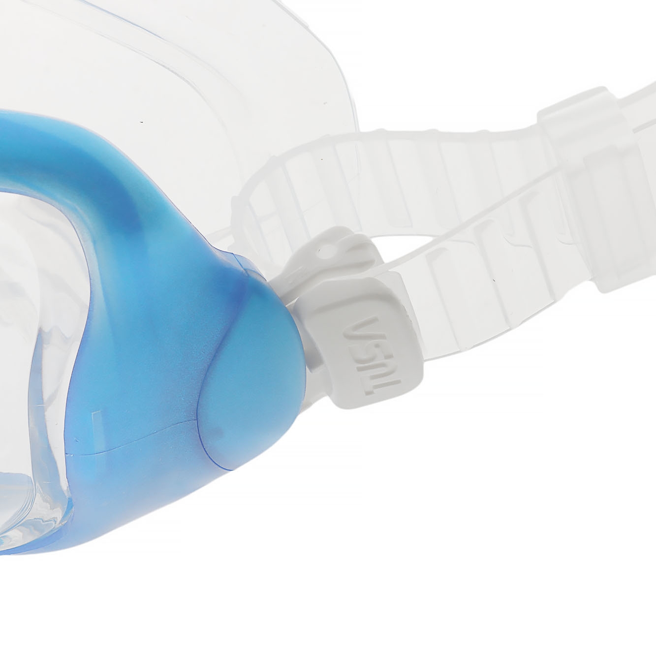 TUSA Sport Imprex 3-D Silicone Dry Adult Dive Mask and Snorkel Set Fishtail Blue