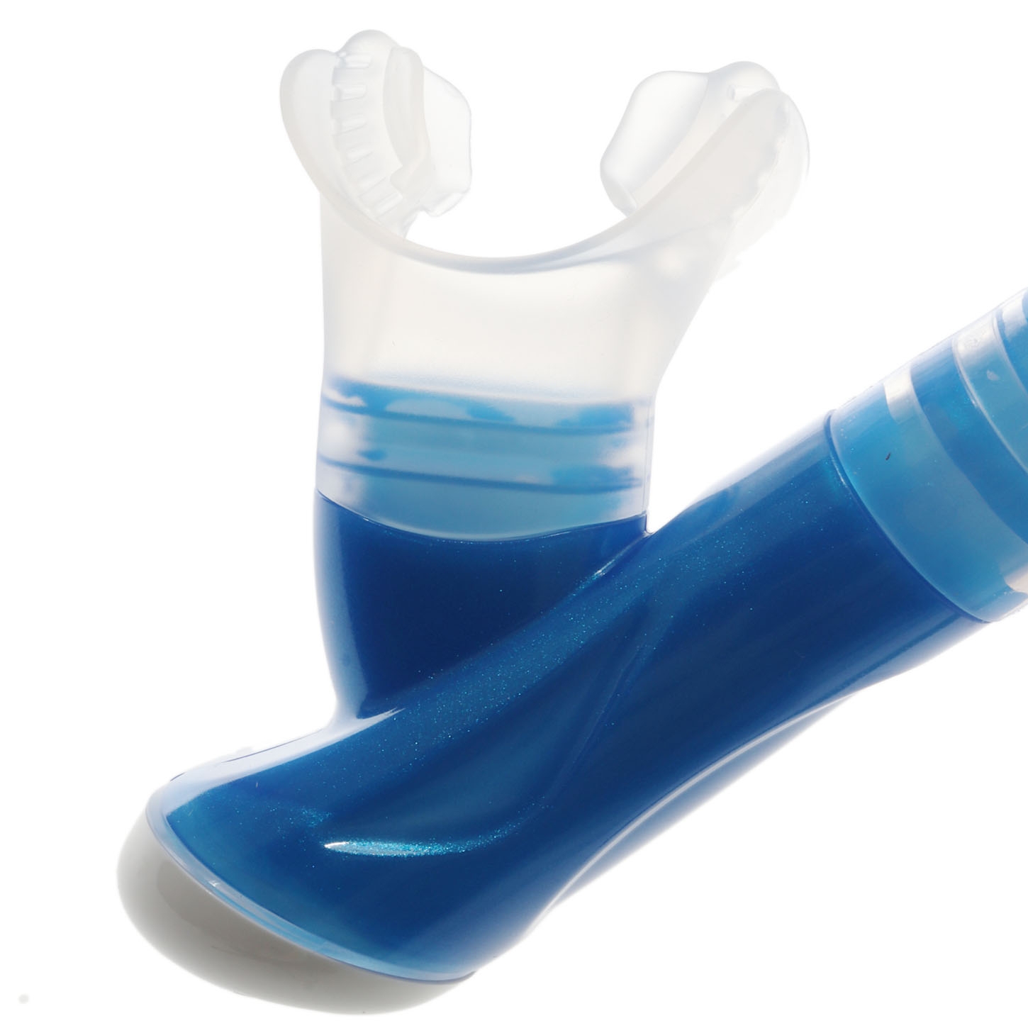 TUSA Sport Imprex 3-D Silicone Dry Adult Dive Mask and Snorkel Set Fishtail Blue