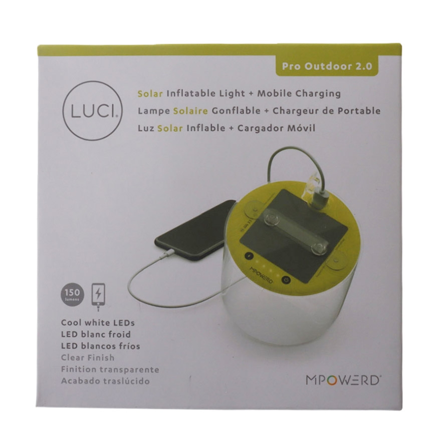 MPOWERD Luci Pro Outdoor 2.0 Rechargeable Solar LED Lantern