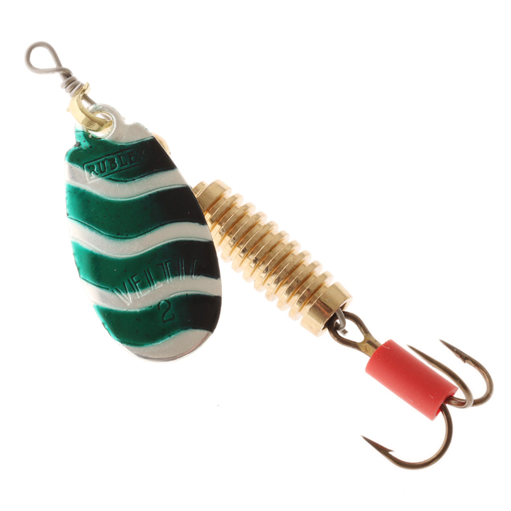 Veltic Spinner Lure No.2 3.5g Silver/Black/Green