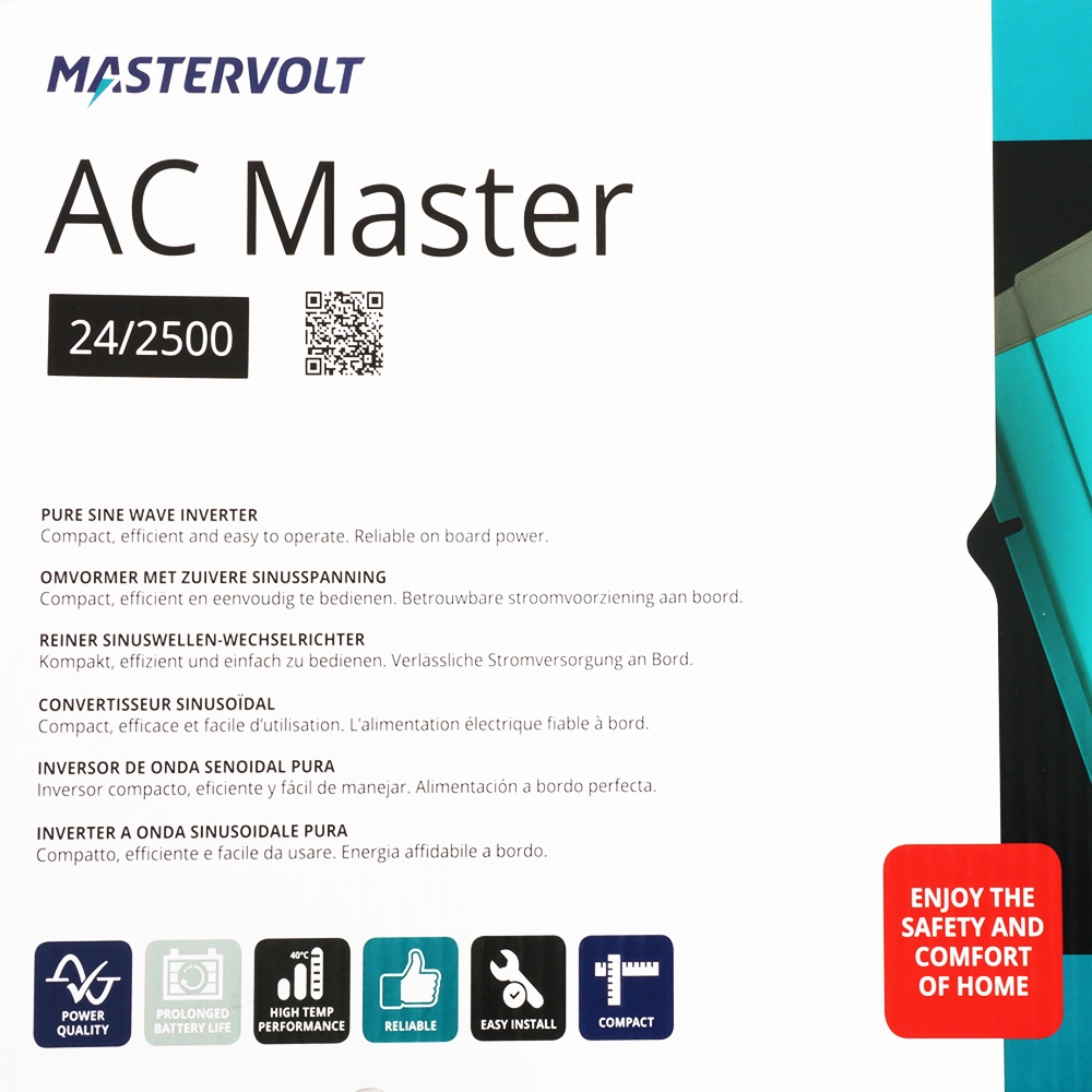 Mastervolt AC Master Pure Sine Wave Marine Inverter 2500W 24VDC to 230VAC