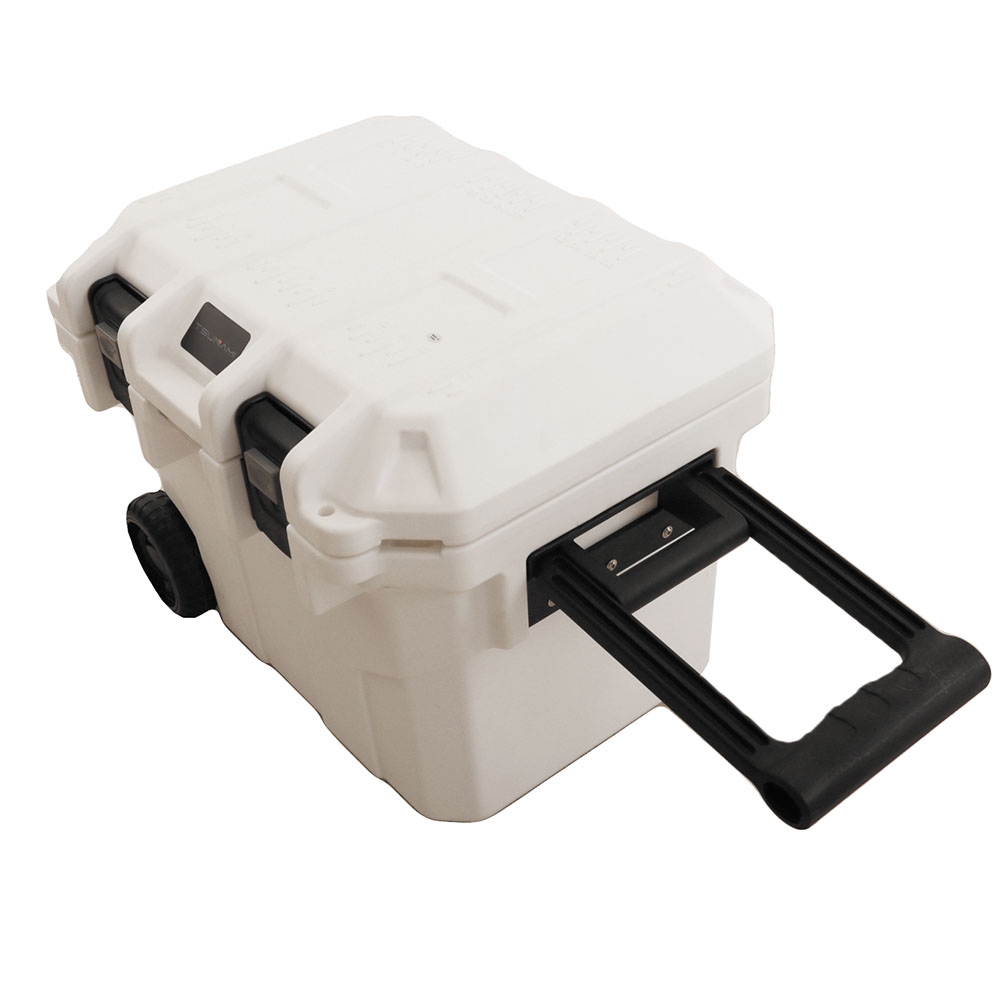 Tsunami Case Chilly Bin Cooler 45L White With Wheels