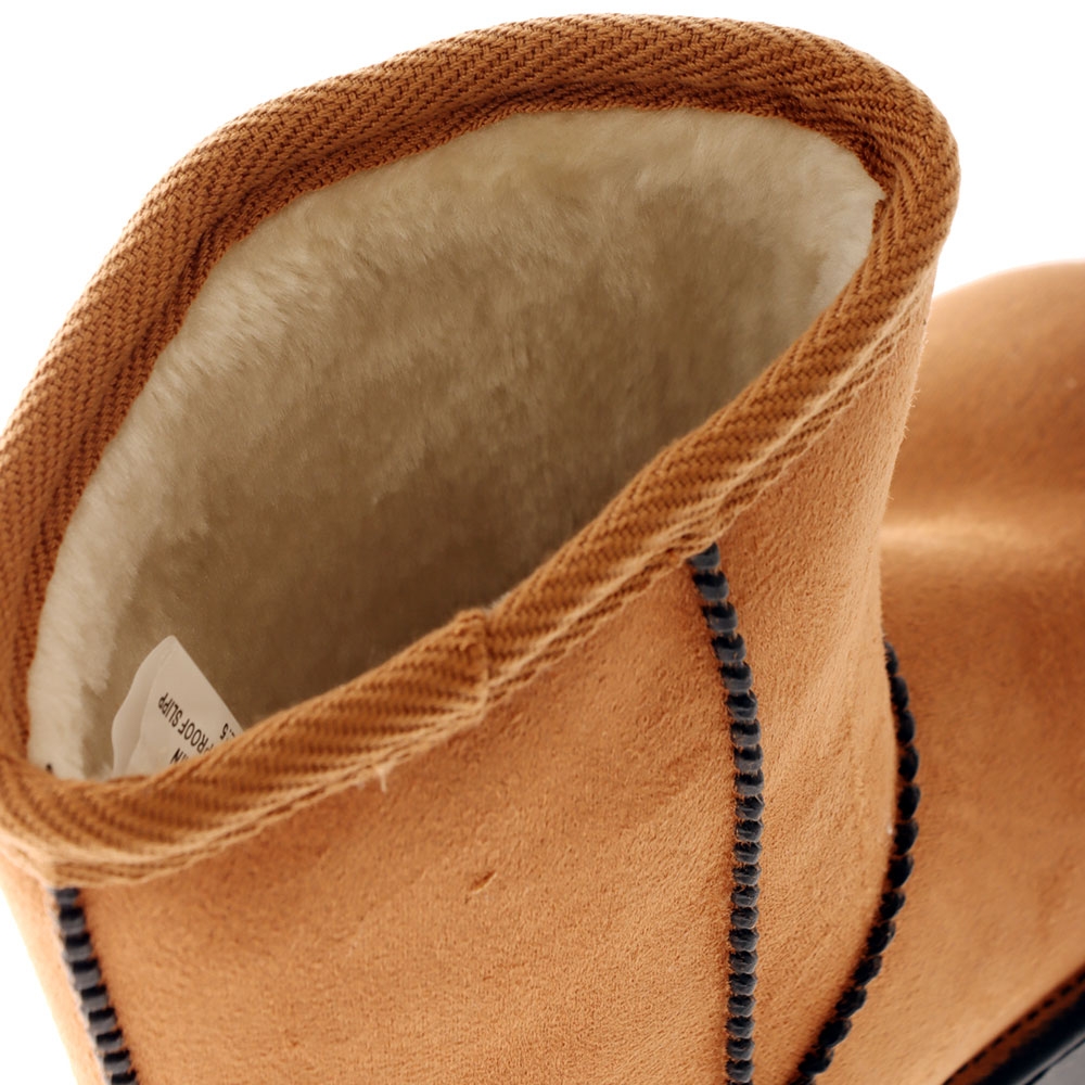 Suede Slipper Boots Tan Womens US6