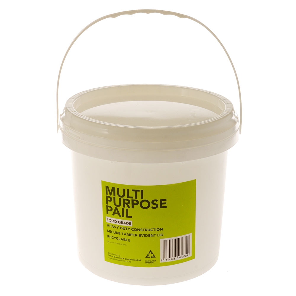 Multipurpose Plastic Bucket with Lid 4L