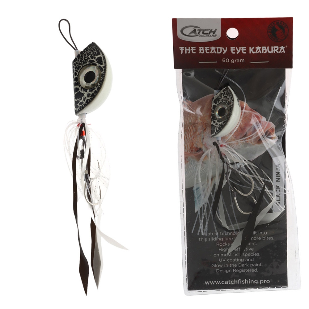 Catch Beady Eye Kabura UV and Glow Jig 80g Black Ninja