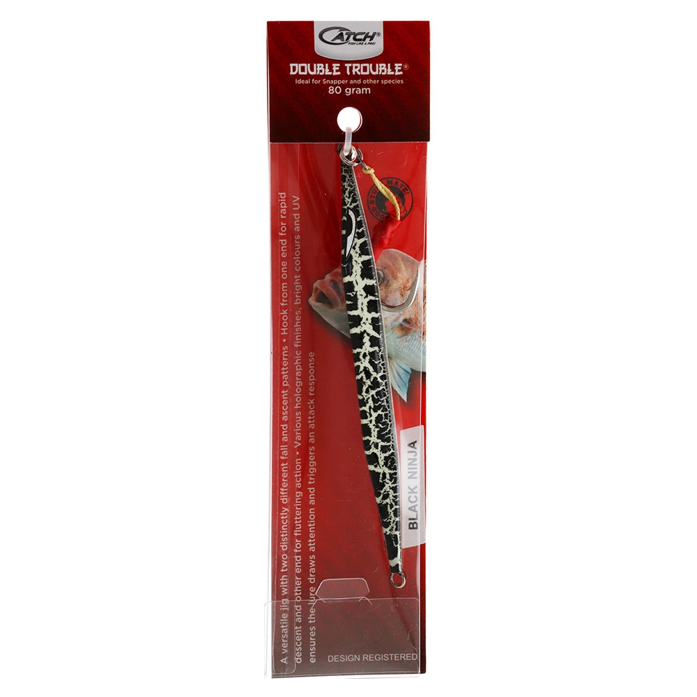 Catch Double Trouble Jig 80g Black Ninja