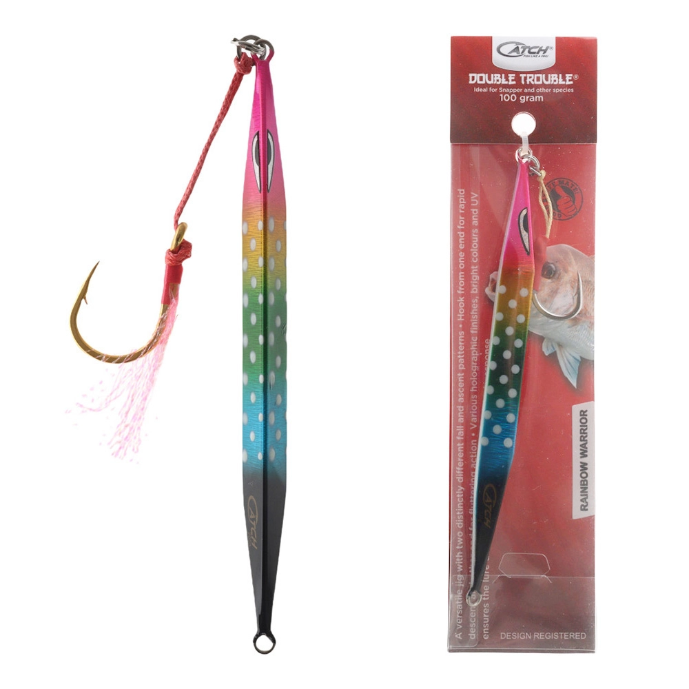 Catch Double Trouble Jig 100g Rainbow Warrior Catch Double Trouble Jig 100g Rainbow Warrior