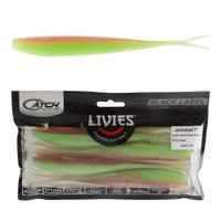 Catch Black Label Livies Jerkshad Soft Bait 7in Green/Red Reaper Qty 4 Thumbnail Catch Black Label Livies Jerkshad Soft Bait 7in Green/Red Reaper Qty 4