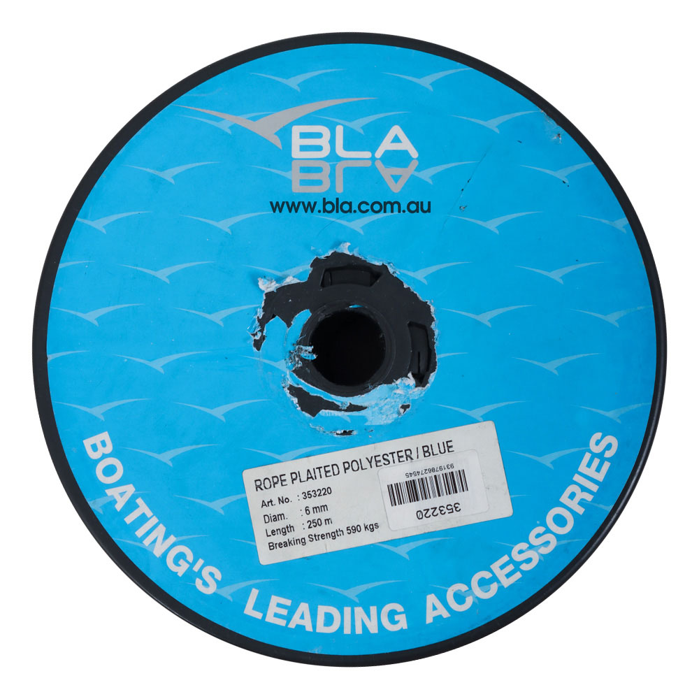BLA 8-Plait Polyester Rope Blue 6mm x 1m