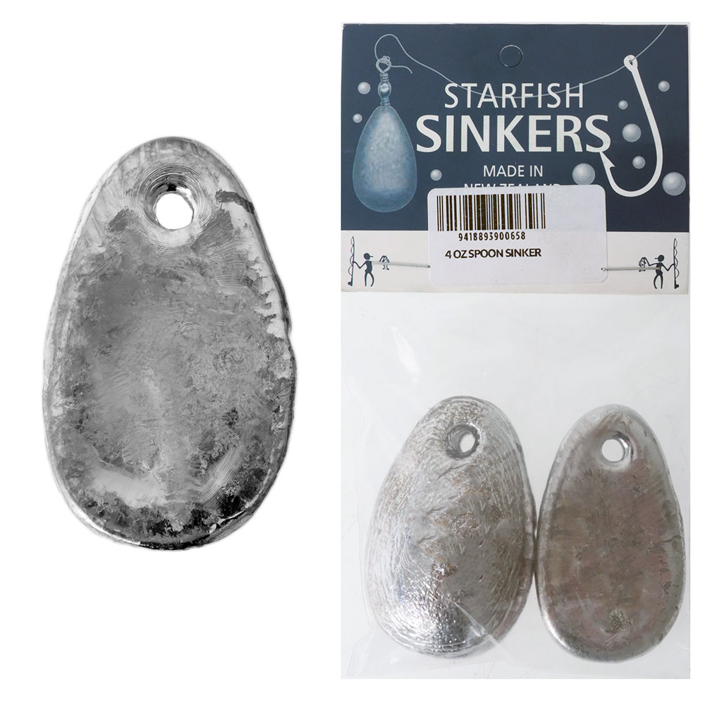 Starfish Spoon Reef Sinker Pack 2oz Qty 4