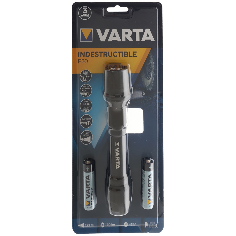 VARTA F20 Indestructible LED Torch 170lm