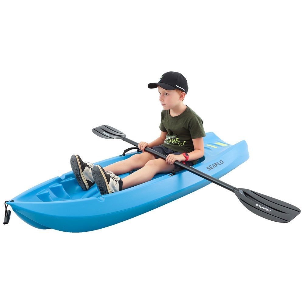 Seaflo Kids Kayak with Paddle and Leash Blue