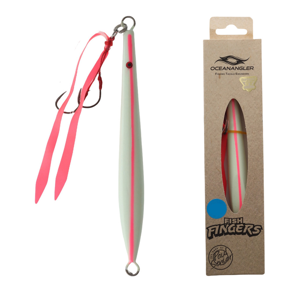 Ocean Angler Fish Fingers Jig 120g Pink Lumo