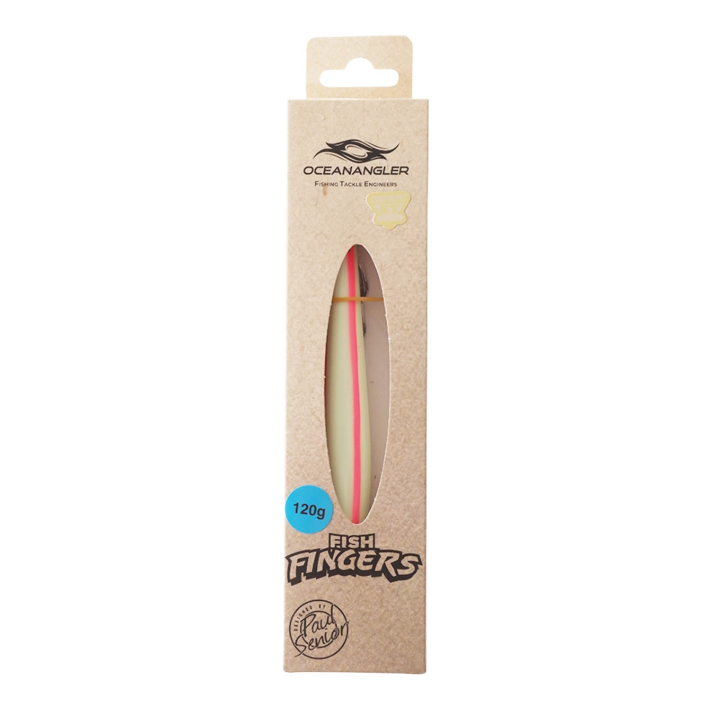 Ocean Angler Fish Fingers Jig 120g Pink Lumo