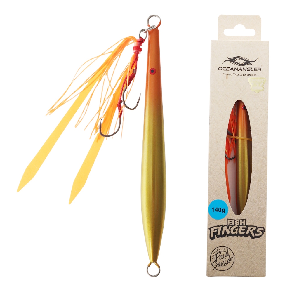 Ocean Angler Fish Fingers Jig 120g Orange Gold