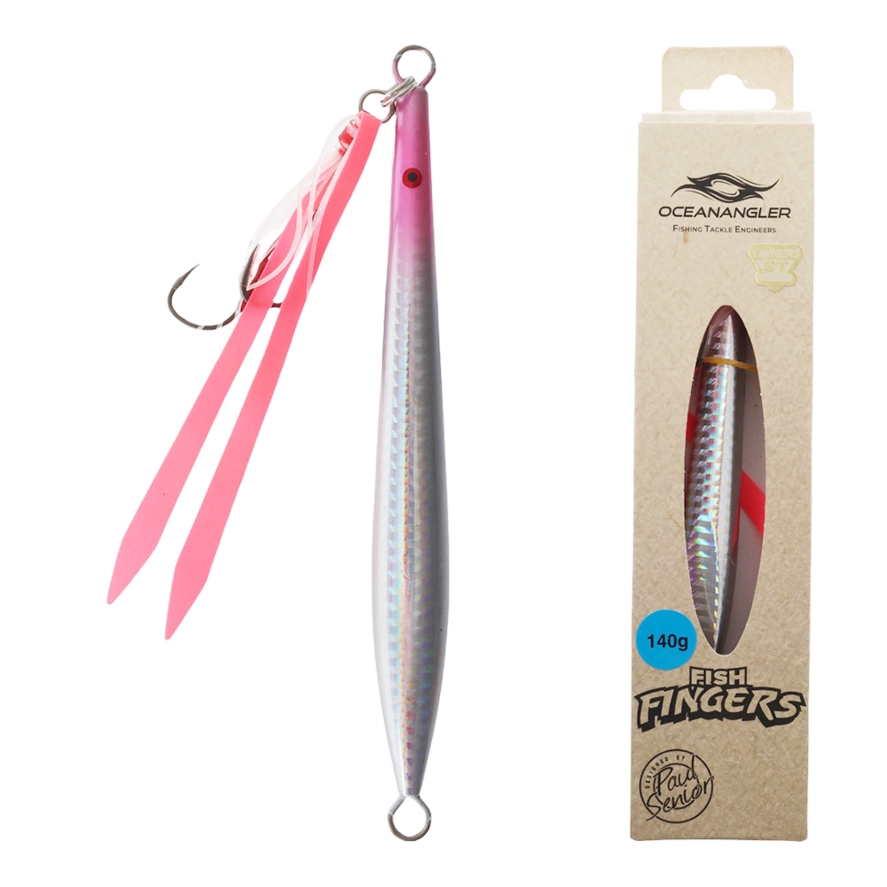 Ocean Angler Fish Fingers Jig 120g Pink Silver Ocean Angler Fish Fingers Jig 120g Pink Silver