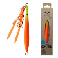 Ocean Angler Fish Fingers Jig 140g Orange Lime Thumbnail Ocean Angler Fish Fingers Jig 140g Orange Lime