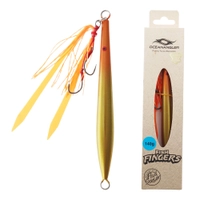 Ocean Angler Fish Fingers Jig 140g Orange Gold Thumbnail Ocean Angler Fish Fingers Jig 140g Orange Gold