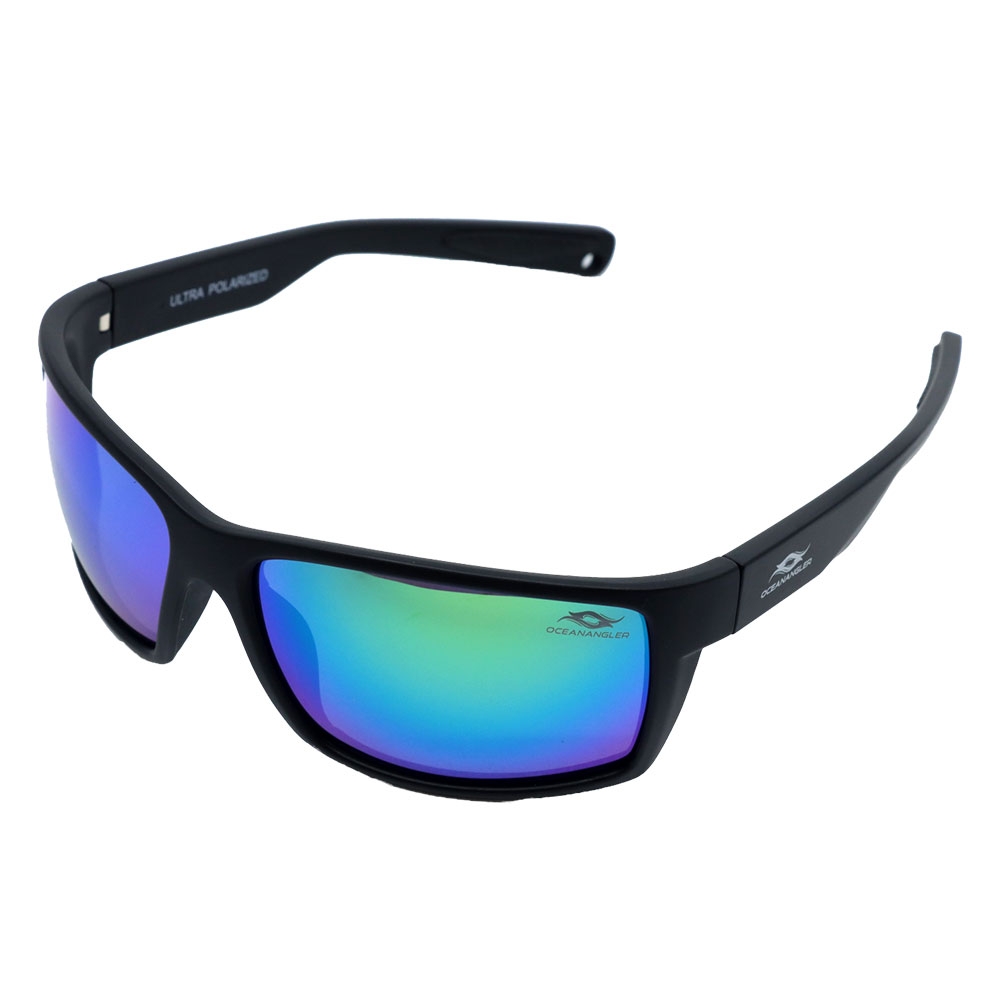 Ocean Angler Premium Polarised Sunglasses Matte Black Frame Black Tip