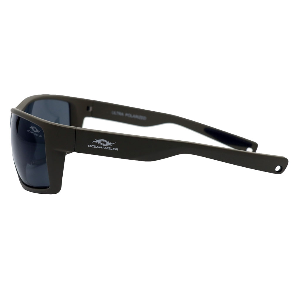 Ocean Angler Premium Polarised Sunglasses Olive Grey Frame Black Tip