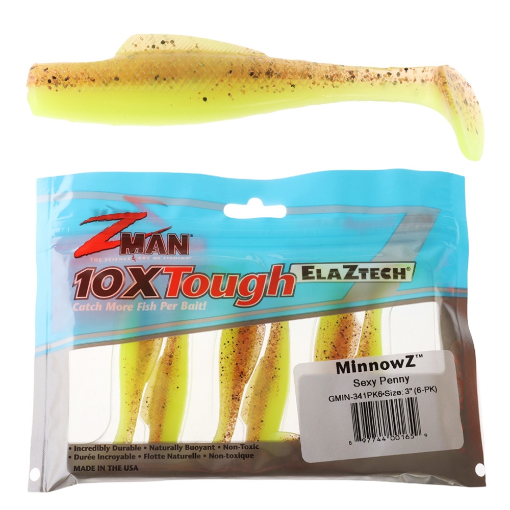 Z-Man MinnowZ Soft Bait 7.6cm Qty 6 Sexy Penny