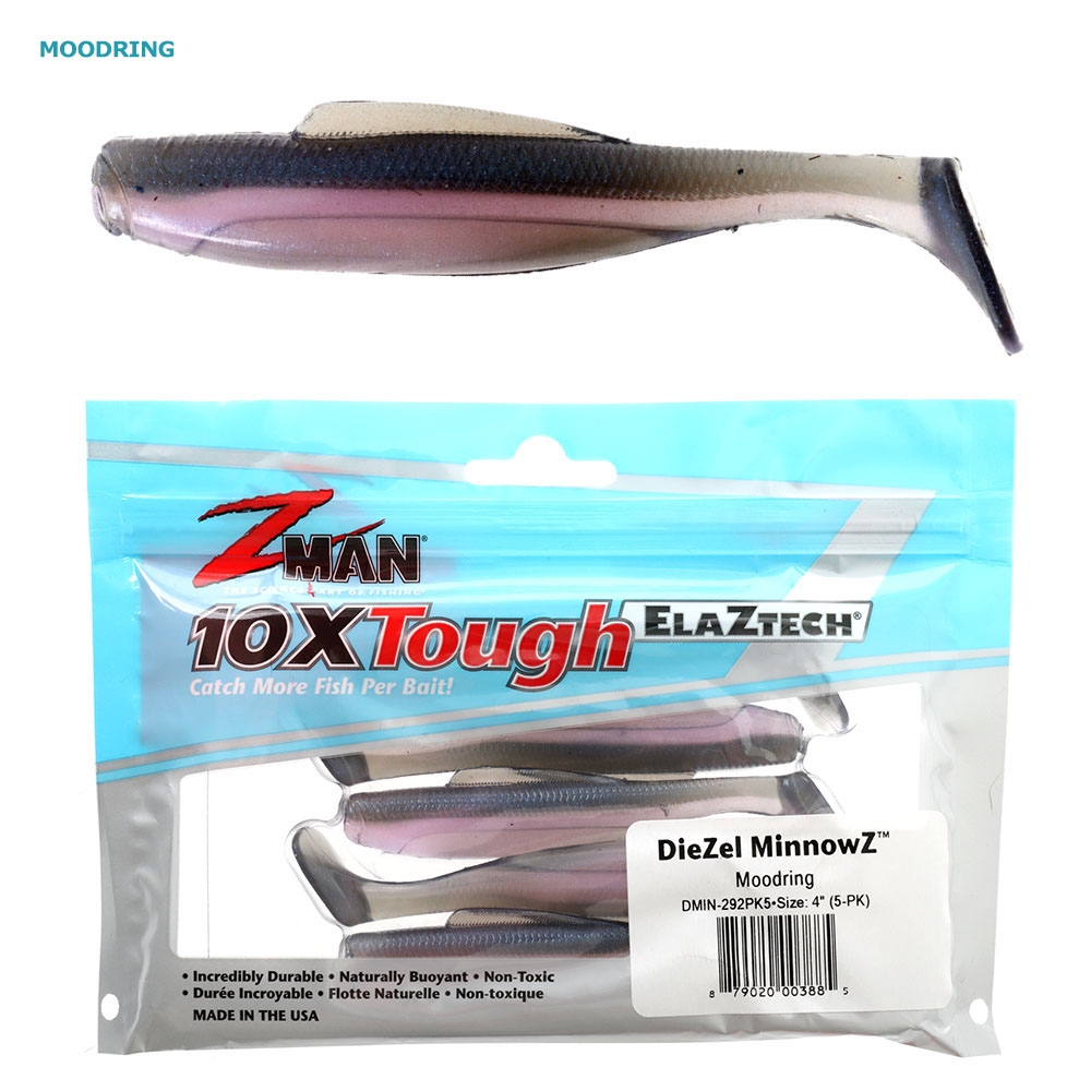 Z-Man DieZel MinnowZ Soft Bait 4in/10cm Qty 5