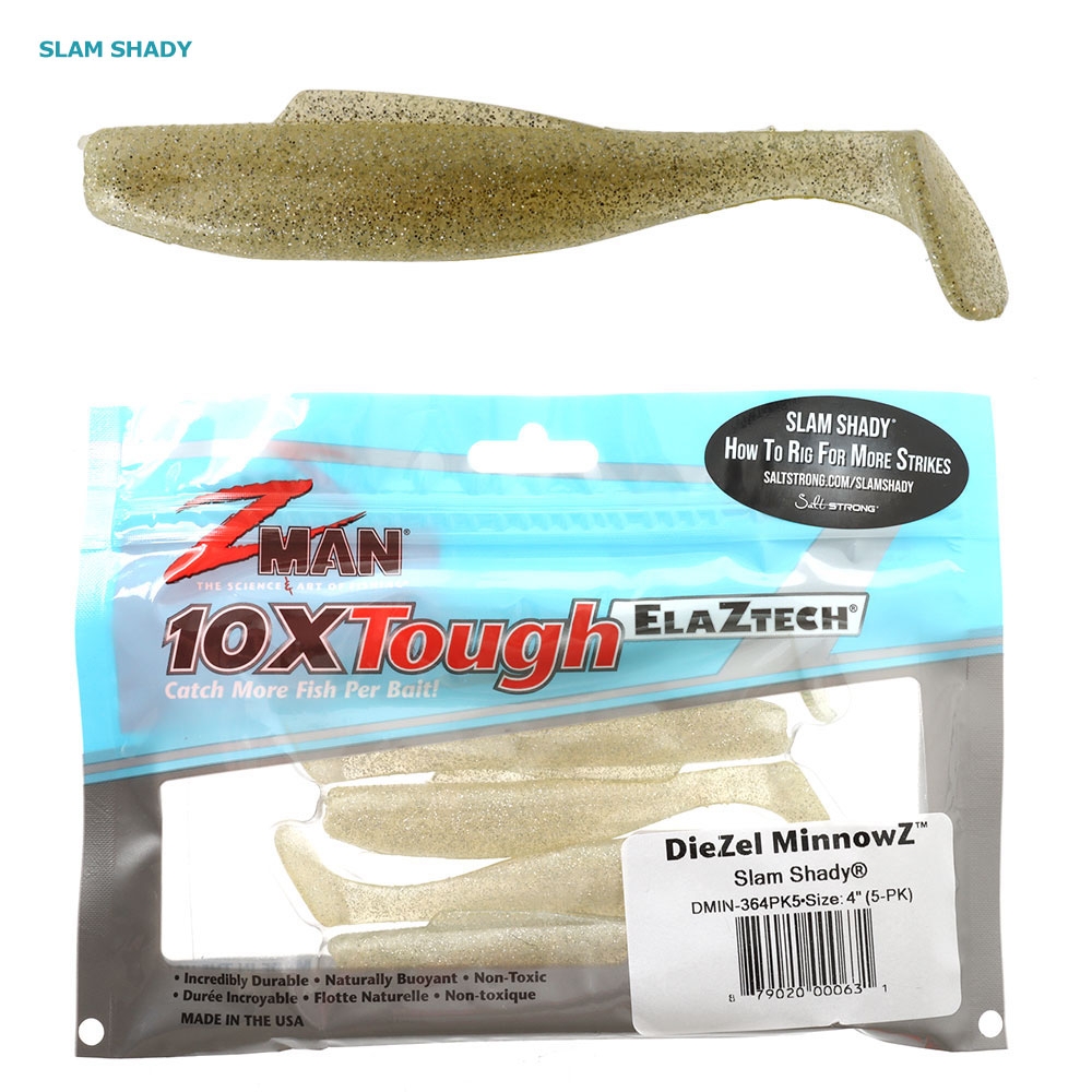 Z-Man DieZel MinnowZ Soft Bait 4in/10cm Qty 5