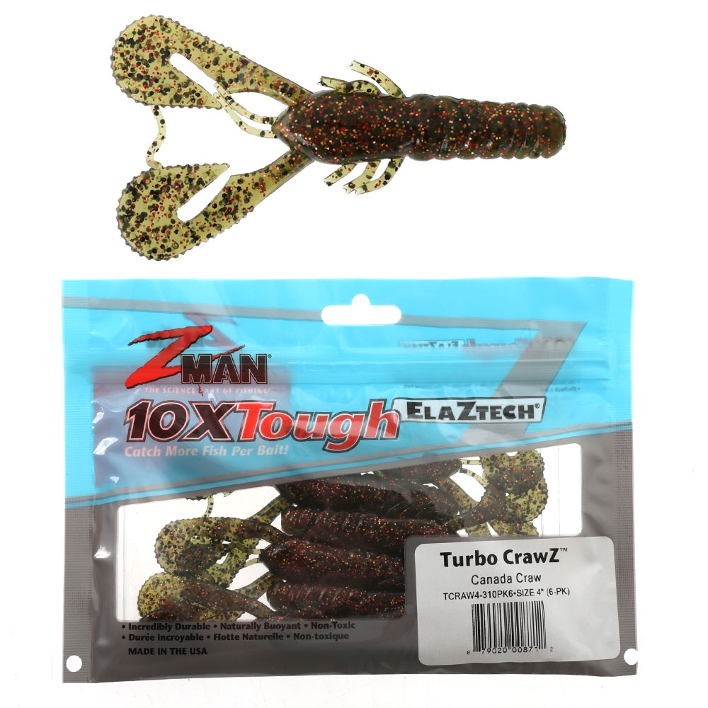 Z-Man Turbo CrawZ Soft Bait 10.16cm Canada Craw Qty 6