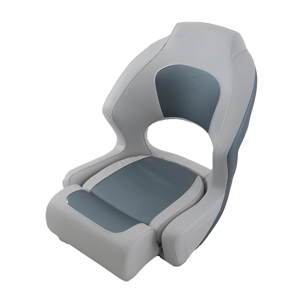 BLA Deluxe Sport Flip Up Boat Seat Light Grey/Grey