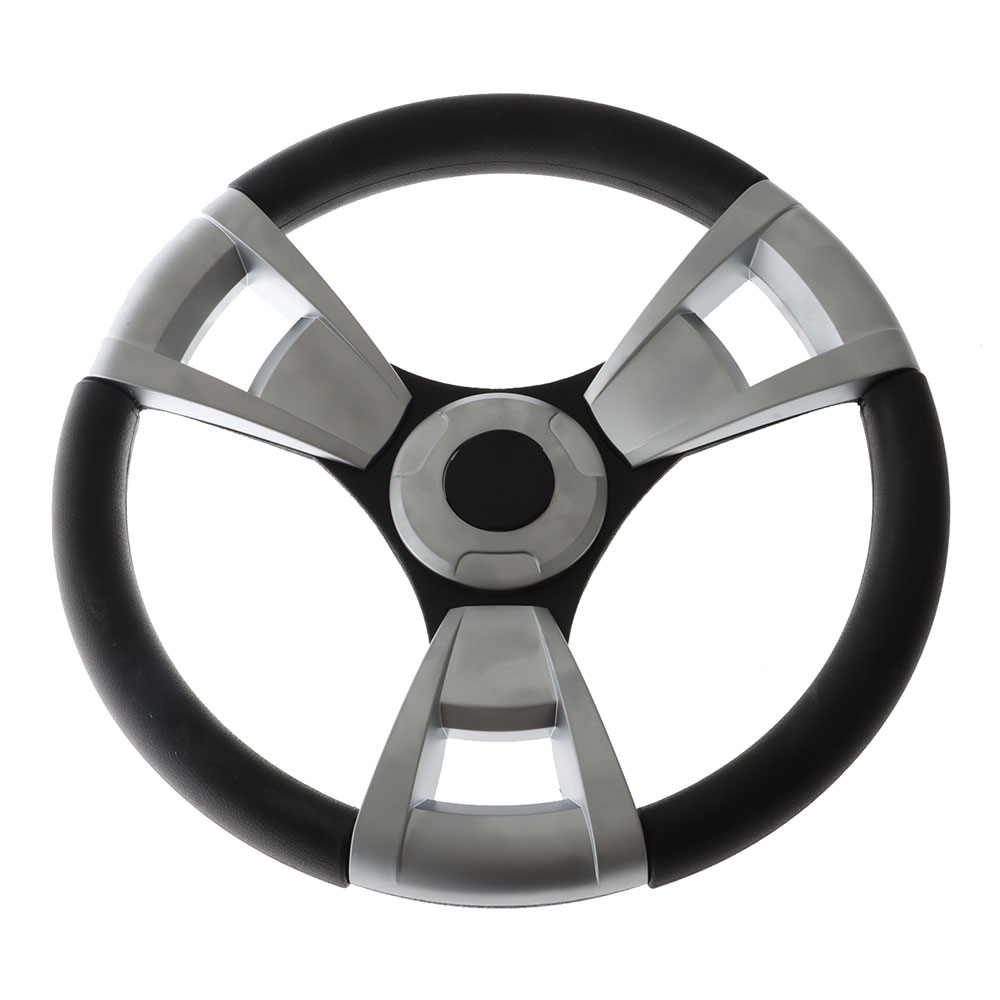 Gussi Italia Model 13 Three Spoke Aluminium Steering Wheel Black Alloy